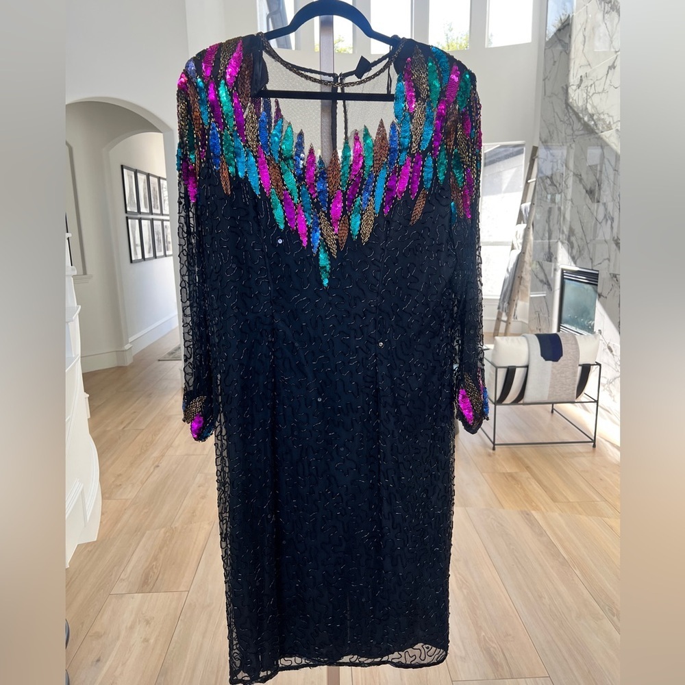 Vintage Scala Silk Beaded Dress